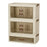 2-Layer Cabinet + 1-Layer Drawer Desktop PP Organizer Transparent Door Stationery Cosmetics Storage Box - 1
