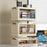 2-Layer Cabinet + 1-Layer Drawer Desktop PP Organizer Transparent Door Stationery Cosmetics Storage Box - 2