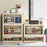 2-Layer Cabinet + 1-Layer Drawer Desktop PP Organizer Transparent Door Stationery Cosmetics Storage Box - 3