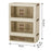 2-Layer Cabinet + 1-Layer Drawer Desktop PP Organizer Transparent Door Stationery Cosmetics Storage Box - 4