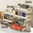 1-Layer Cabinet + 2-Layer Drawer Desktop PP Organizer Transparent Door Stationery Cosmetics Storage Box - 3