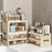 1-Layer Cabinet + 2-Layer Drawer Desktop PP Organizer Transparent Door Stationery Cosmetics Storage Box - 4