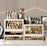 1-Layer Cabinet + 2-Layer Drawer Desktop PP Organizer Transparent Door Stationery Cosmetics Storage Box - 5