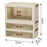 1-Layer Cabinet + 2-Layer Drawer Desktop PP Organizer Transparent Door Stationery Cosmetics Storage Box - 6