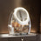 Rotating Mirror Makeup Organizer Vanity Double Layer Drawer Transparent Cosmetic Storage Box (without LED Light) - 1
