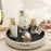 Multifunctional Rotating Desktop Organizer Large Capacity Round Storage Tray for Cosmetics Fruit Aromatherapy - Blue+Yellow+Transparent - 4