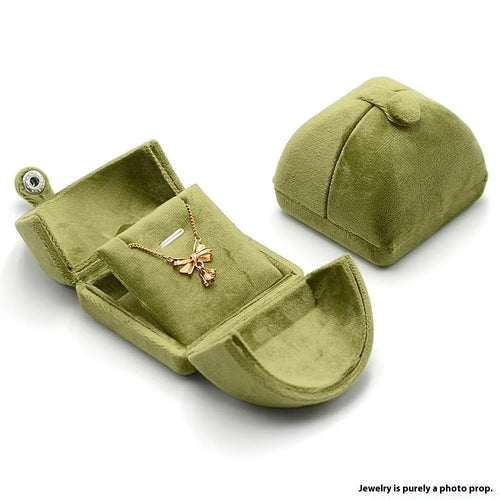 Double-Opening Velvet Jewelry Box for Pendant Necklace Earrings Bracelet Storage Display Gift Case - 1