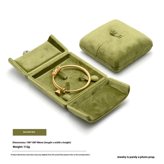 Double Open Velvet Jewelry Storage Box for Bracelets Display Case - 2
