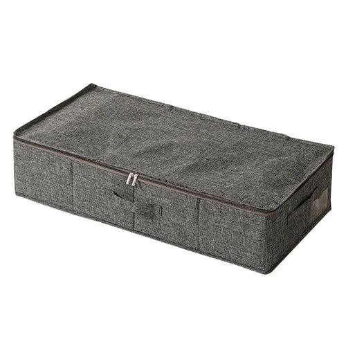 Underbed Storage Box 76 x 38 x 17cm Large Capacity Compartment Organizer Waterproof for Shoes / Clothes Sorting - Grey - 1