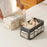 Foldable Desktop Organizer Box Multi-Compartment Storage Container for Cosmetics Jewelry Miscellaneous Items - Beige - 5