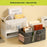 Foldable Desktop Organizer Box Multi-Compartment Storage Container for Cosmetics Jewelry Miscellaneous Items - Beige - 6