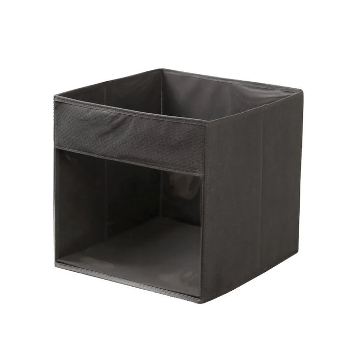 Storage Box Foldable Organizer Clear Window Multi-Function Container for Books Miscellaneous Items - 1