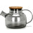 600ML Electroplated Transparent Teapot Heat Resistant High Borosilicate Glass Water Kettle Juice Jug (No FDA, BPA Free) - Transparent Black - 1