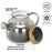 600ML Electroplated Transparent Teapot Heat Resistant High Borosilicate Glass Water Kettle Juice Jug (No FDA, BPA Free) - Transparent Black - 5
