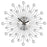 WM05 33 x 33cm Wrought Iron Wall Clock for Living Room Home Decor Quartz Clock Rhinestone Accents - 1
