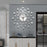 WM05 33 x 33cm Wrought Iron Wall Clock for Living Room Home Decor Quartz Clock Rhinestone Accents - 2