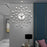 WM05 33 x 33cm Wrought Iron Wall Clock for Living Room Home Decor Quartz Clock Rhinestone Accents - 3