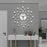 WM05 33 x 33cm Wrought Iron Wall Clock for Living Room Home Decor Quartz Clock Rhinestone Accents - 4