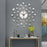 WM05 33 x 33cm Wrought Iron Wall Clock for Living Room Home Decor Quartz Clock Rhinestone Accents - 5