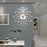 WM05 33 x 33cm Wrought Iron Wall Clock for Living Room Home Decor Quartz Clock Rhinestone Accents - 6