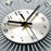 WM05 33 x 33cm Wrought Iron Wall Clock for Living Room Home Decor Quartz Clock Rhinestone Accents - 7