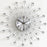 WM97 50 x 50cm Wrought Iron Wall Clock for Living Room Home Decor Quartz Clock Rhinestone Accents - 1