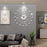 WM97 50 x 50cm Wrought Iron Wall Clock for Living Room Home Decor Quartz Clock Rhinestone Accents - 2
