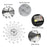 WM97 50 x 50cm Wrought Iron Wall Clock for Living Room Home Decor Quartz Clock Rhinestone Accents - 3