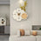 JT23206 Modern Floral Wall Clock Wood Metal Silent Clock for Living Room Bedroom Decor - 2