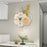 JT23206 Modern Floral Wall Clock Wood Metal Silent Clock for Living Room Bedroom Decor - 3
