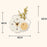 JT23206 Modern Floral Wall Clock Wood Metal Silent Clock for Living Room Bedroom Decor - 7