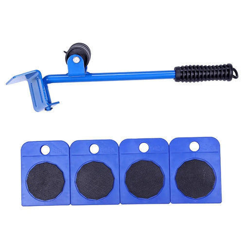 Moving Heavy Object Handling Tool Household Furniture Mobile Device Labor Saving Crowbar Hand Tool Set - Blue - 1