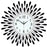 Creative Iron Glass Wall Clock Decorative Silent Quartz Clock for Living Room, 38x38cm - Black - 1