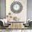 Creative Iron Glass Wall Clock Decorative Silent Quartz Clock for Living Room, 38x38cm - Black - 2