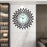 Creative Iron Glass Wall Clock Decorative Silent Quartz Clock for Living Room, 38x38cm - Black - 4