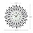 Creative Iron Glass Wall Clock Decorative Silent Quartz Clock for Living Room, 38x38cm - Black - 6