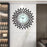 Creative Iron Glass Wall Clock Decorative Silent Quartz Clock for Living Room, 60x60cm - 4