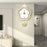 Flower Shape Wood + Acrylic Wall Clock Silent Creative Clock Living Room Home Decor, Size L - 2