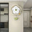 Flower Shape Wood + Acrylic Wall Clock Silent Creative Clock Living Room Home Decor, Size L - 4