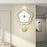 Flower Shape Wood + Acrylic Wall Clock Silent Creative Clock Living Room Home Decor, Size L - 5