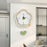 Flower Shape Wood + Acrylic Wall Clock Silent Creative Clock Living Room Home Decor, Size L - 7