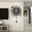 Modern Wall Clock Decorative Wooden Metal Quartz Clock Living Room Creative Silent Timepiece, Size S - 6