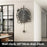 Modern Wall Clock Decorative Wooden Metal Quartz Clock Living Room Creative Silent Timepiece, Size M - 7