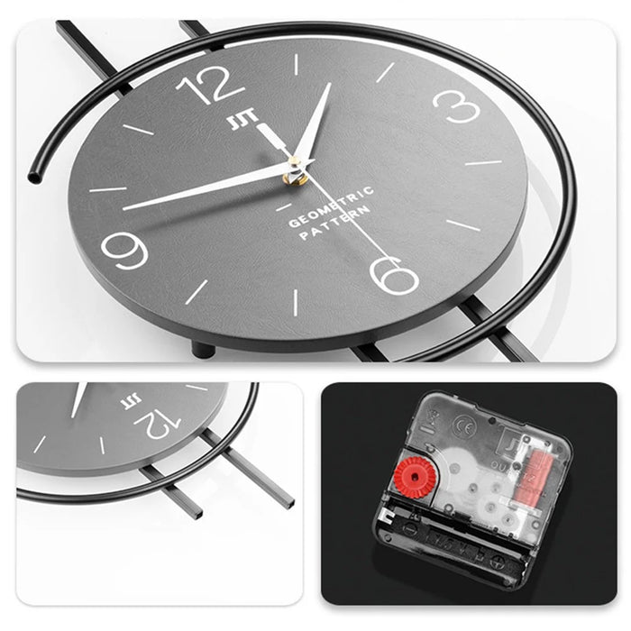 26 x 60cm Luxury Wall Clock Metal Hanging Silent Clock for Living Room / Dining Room Decor - 5
