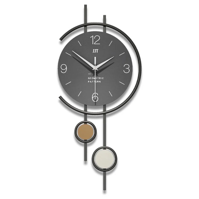 35 x 80cm Luxury Wall Clock Metal Hanging Silent Clock for Living Room / Dining Room Decor - 1