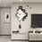 JT1850 34x63cm Minimalist Style Wrought Iron Wall Clock with Wooden Dial Quartz Clock for Home Decor - 5