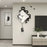 JT1850 38x69cm Minimalist Style Wrought Iron Wall Clock with Wooden Dial Quartz Clock for Home Decor - 6