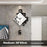 JT1850 38x69cm Minimalist Style Wrought Iron Wall Clock with Wooden Dial Quartz Clock for Home Decor - 7