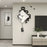 JT1850 50x84cm Minimalist Style Wrought Iron Wall Clock with Wooden Dial Quartz Clock for Home Decor - 4