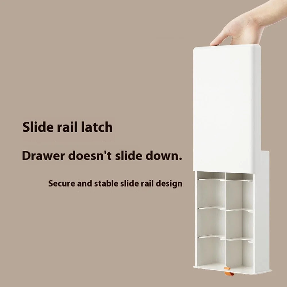 Drawer Organizer for Underwear Socks Bras  /  Removable Dividers  /  DIY Adjustable Storage Box for Closet - White - 4